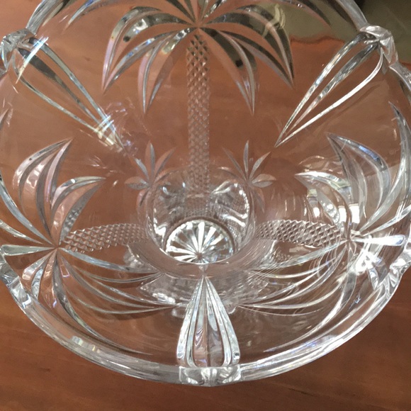 Shannon Crystal South Beach Vase Palm Trees 12” - Picture 2 of 4